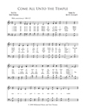 Come All Unto the Temple Sheet music image